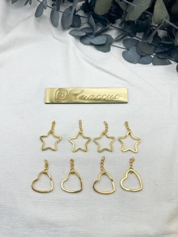 Yıldız Zincirli Anahtarlık Ucu 50 adet