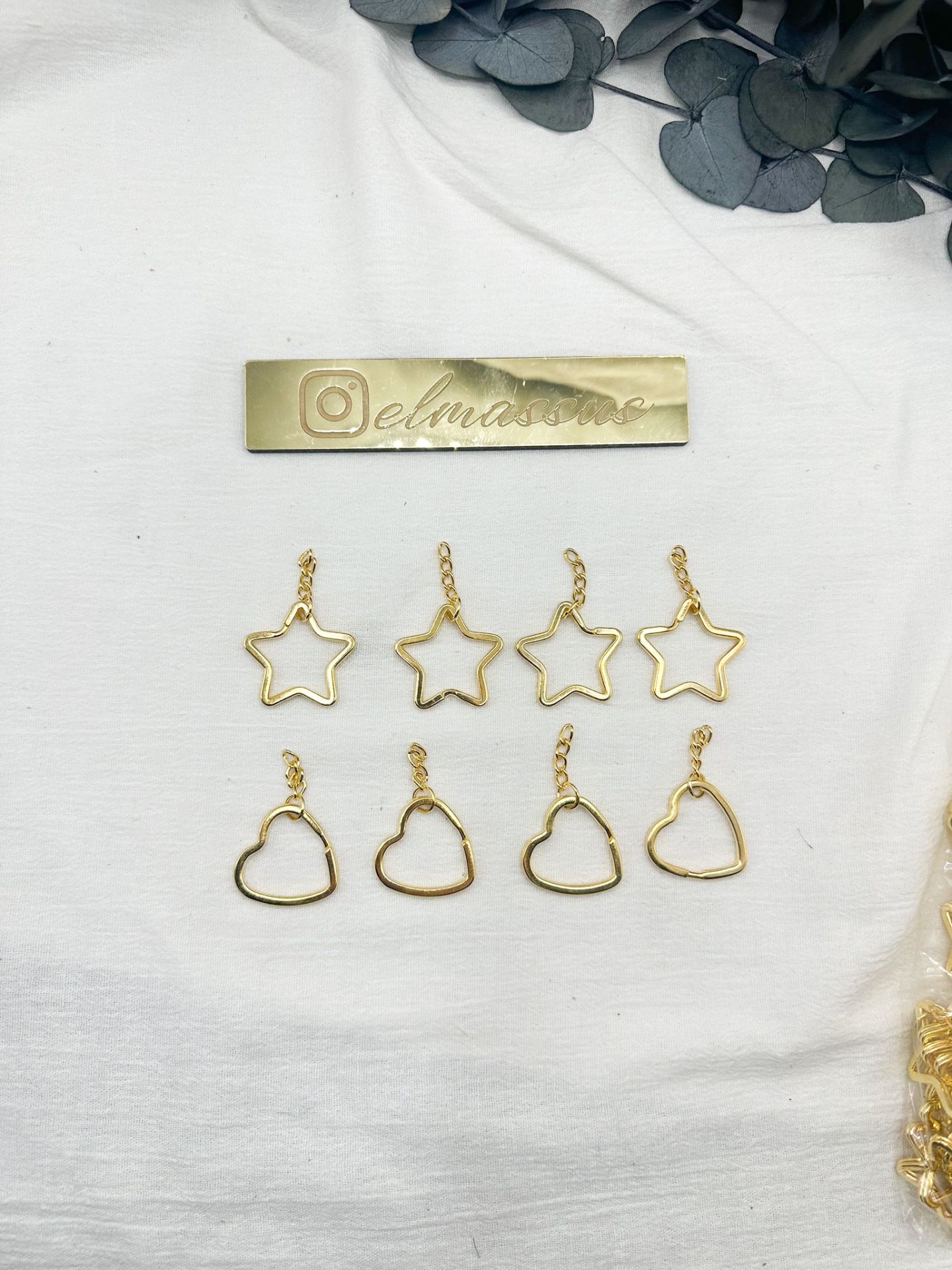 Yıldız Zincirli Anahtarlık Ucu 50 adet