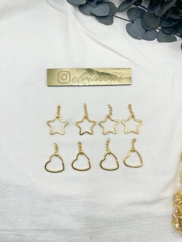 Yıldız Zincirli Anahtarlık Ucu 50 adet