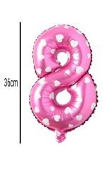 Rakam Folyo Balon Pembe 36cm 8