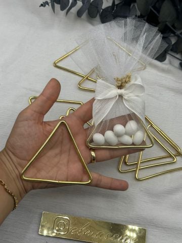 Üçgen Demir  50 adet (8cm) Gold