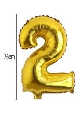 Rakam Folyo Balon Altın 76cm 2