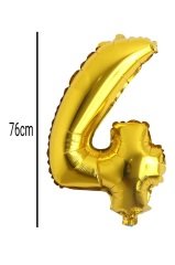 Rakam Folyo Balon Altın 76cm 4