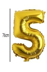 Rakam Folyo Balon Altın 76cm 5