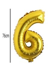 Rakam Folyo Balon Altın 76cm 6
