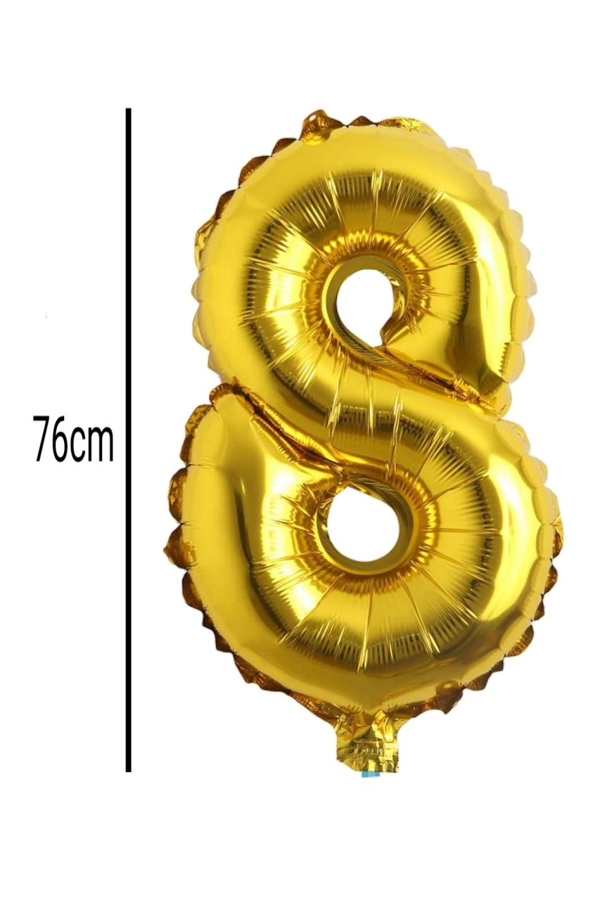 Rakam Folyo Balon Altın 76cm 8