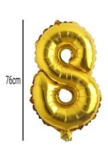 Rakam Folyo Balon Altın 76cm 8