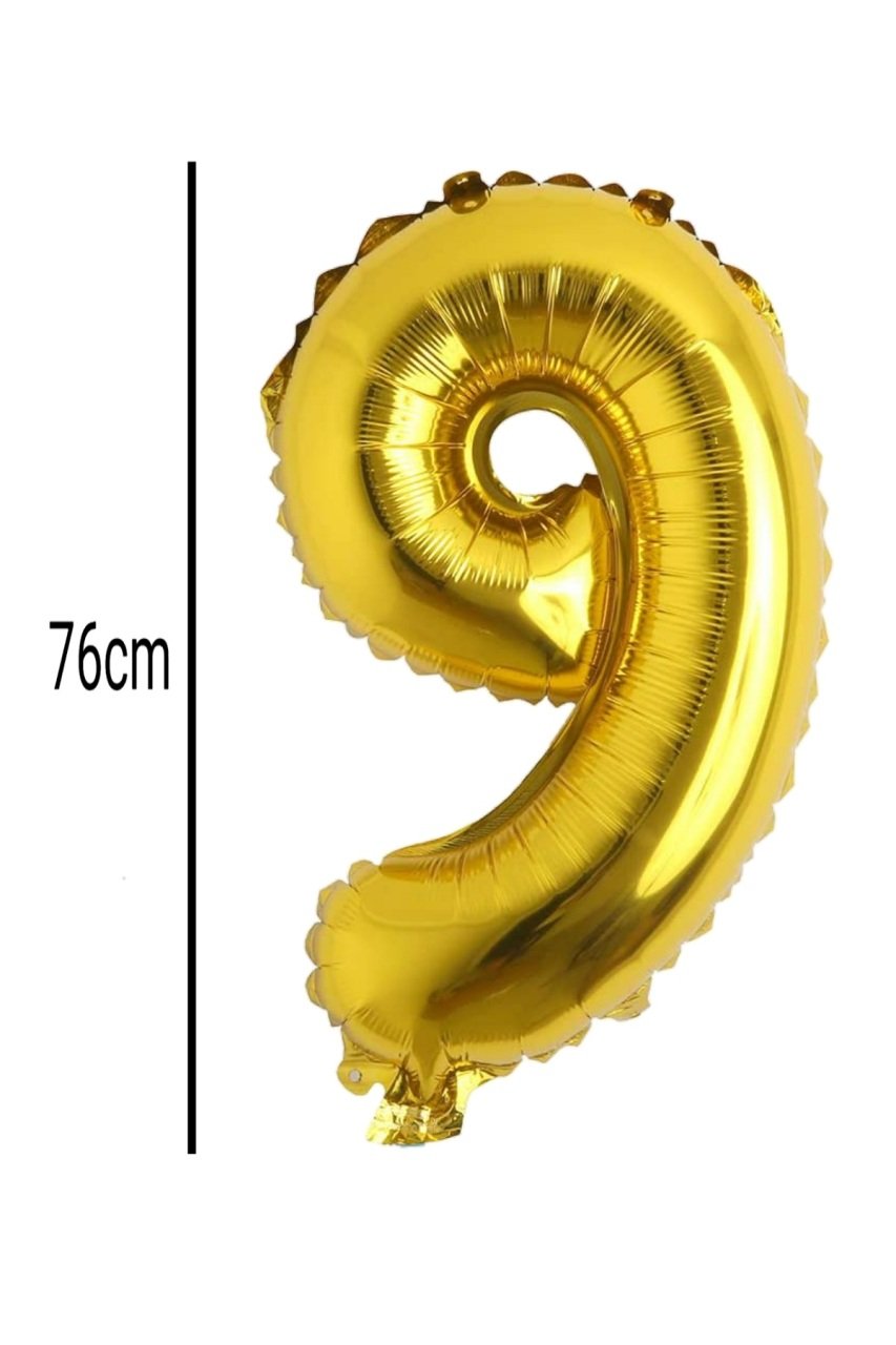 Rakam Folyo Balon Altın 76cm 9