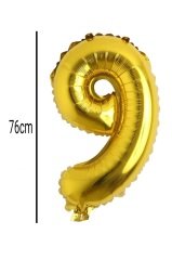 Rakam Folyo Balon Altın 76cm 9