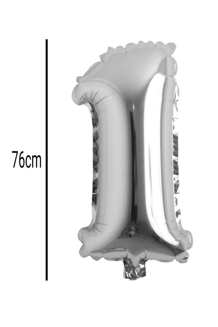 Rakam Folyo Balon Gümüş 76cm 1