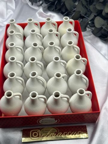 Hediyelik Kutu Testi Flok Kaplama (24lü) Beyaz