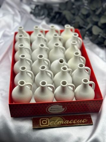 Hediyelik Kutu Testi Flok Kaplama (24lü) Beyaz