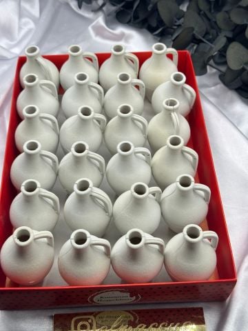 Hediyelik Kutu Testi Flok Kaplama (24lü) Beyaz