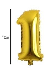 Rakam Folyo Balon Altın 100cm 1