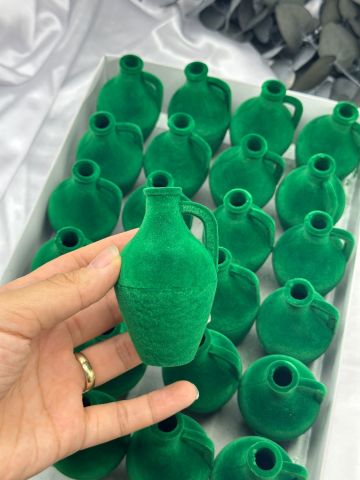 Hediyelik Kutu Testi Flok Kaplama (24lü) Zümrüt Yeşili