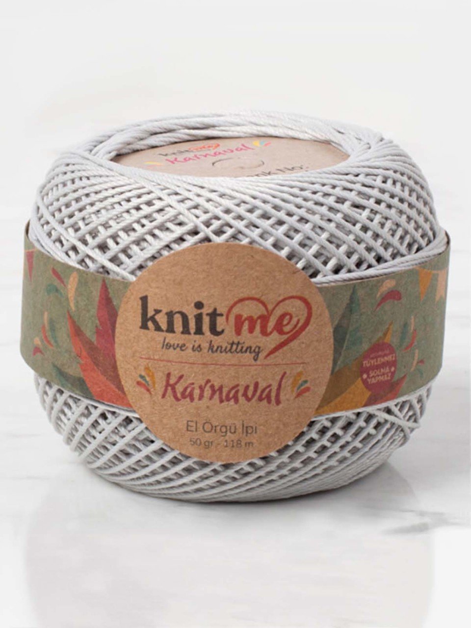 Knit Me Karnaval El Örgü İpi Açık Gri