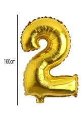 Rakam Folyo Balon Altın 100cm 2