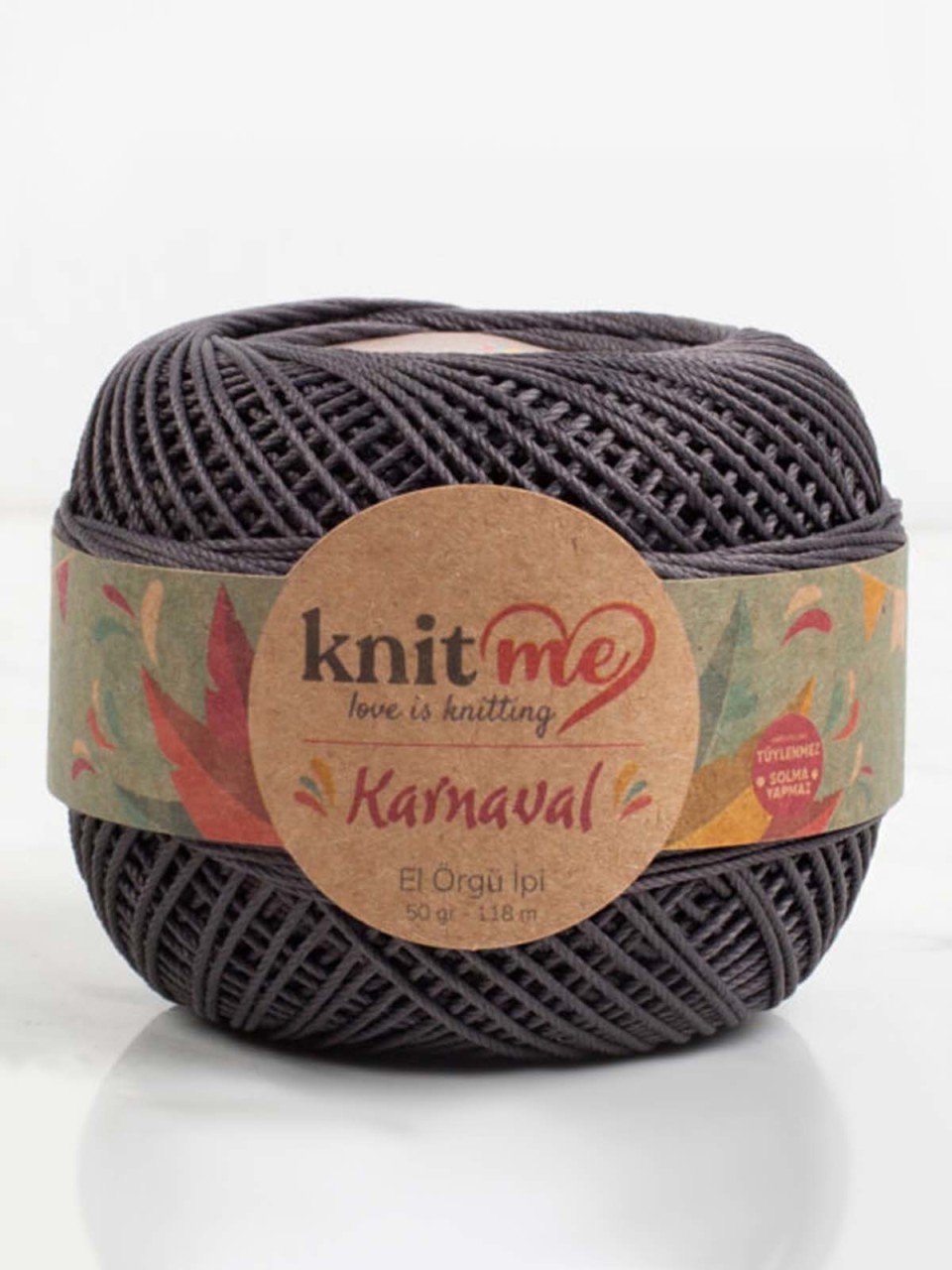 Knit Me Karnaval El Örgü İpi Antrasit