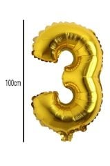 Rakam Folyo Balon Altın 100cm 3