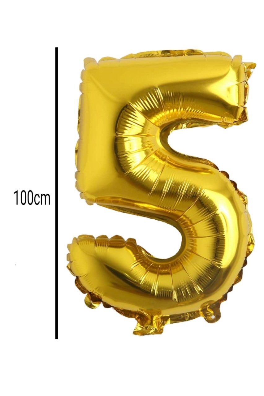 Rakam Folyo Balon Altın 100cm 5