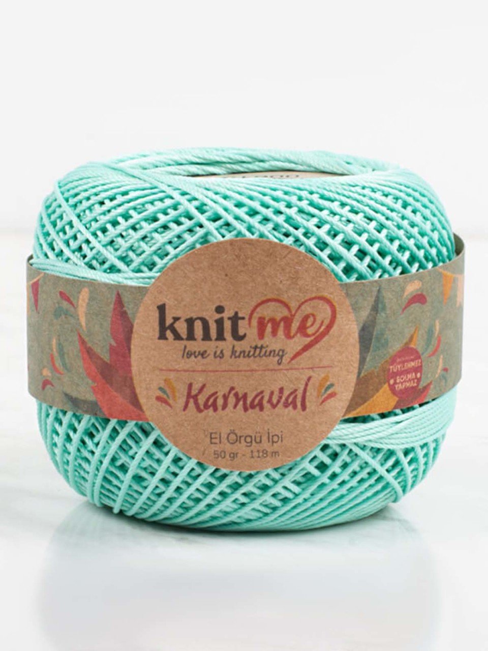 Knit Me Karnaval El Örgü İpi Bebe Yeşili