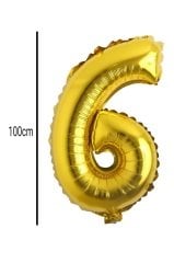 Rakam Folyo Balon Altın 100cm 6