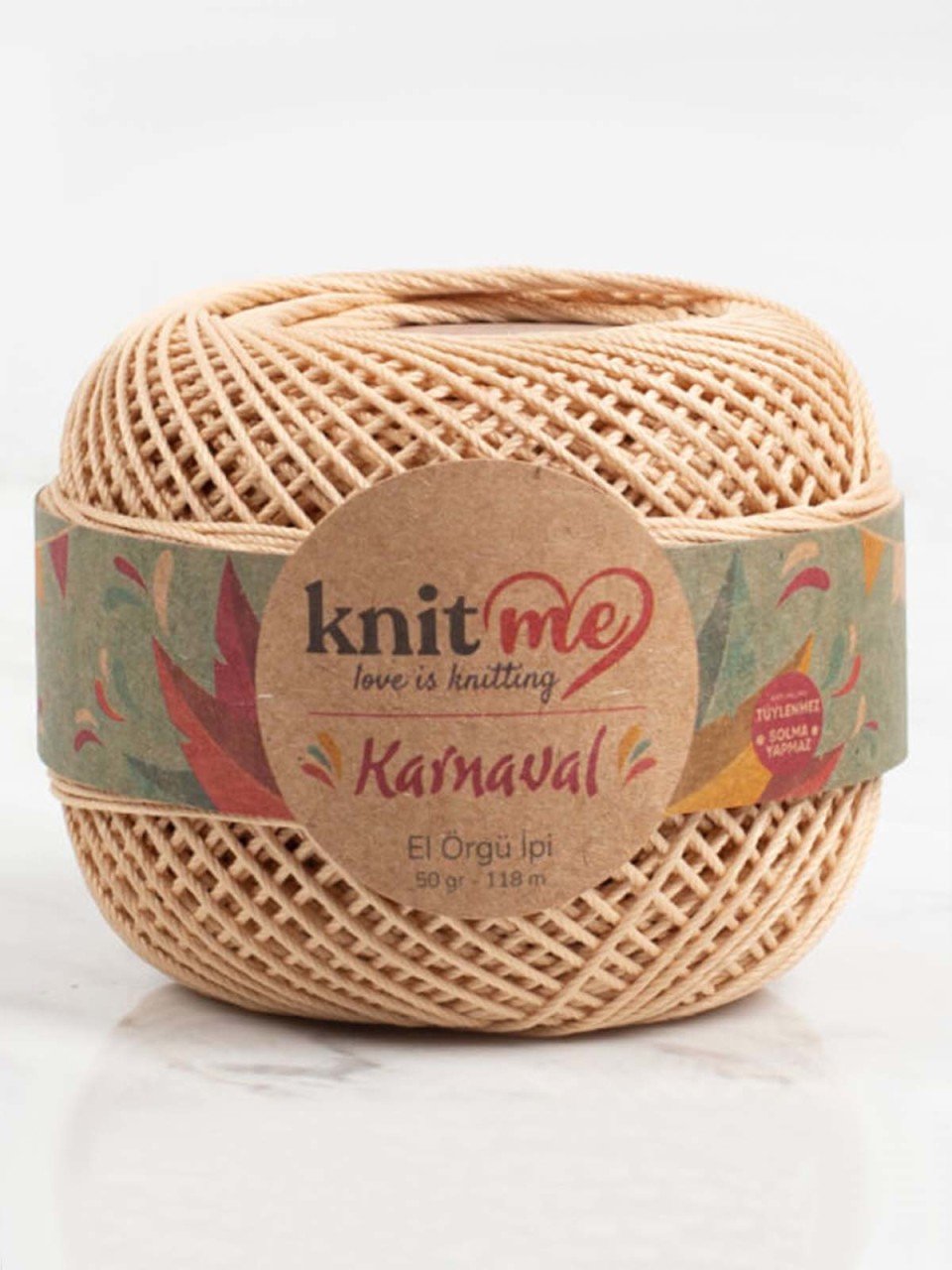 Knit Me Karnaval El Örgü İpi Bej