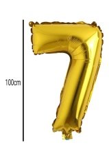 Rakam Folyo Balon Altın 100cm 7