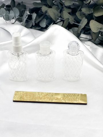 Plastik Uzun Lüx Kolonya Şişesi Dökmeli