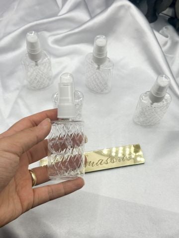 Plastik Uzun Lüx Kolonya Şişesi Fısfıslı