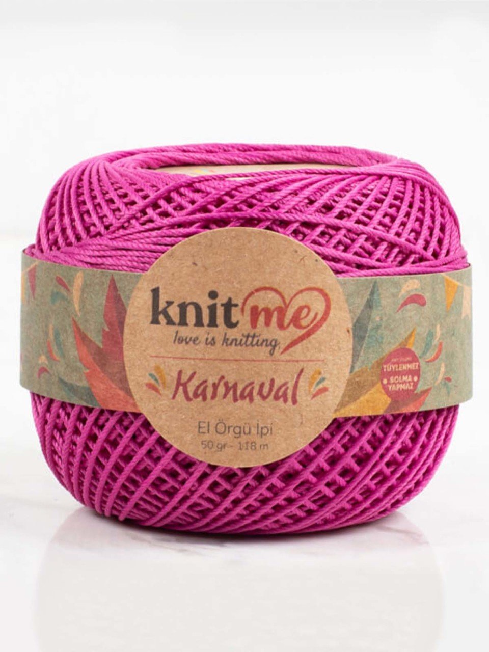 Knit Me Karnaval El Örgü İpi Fuşya