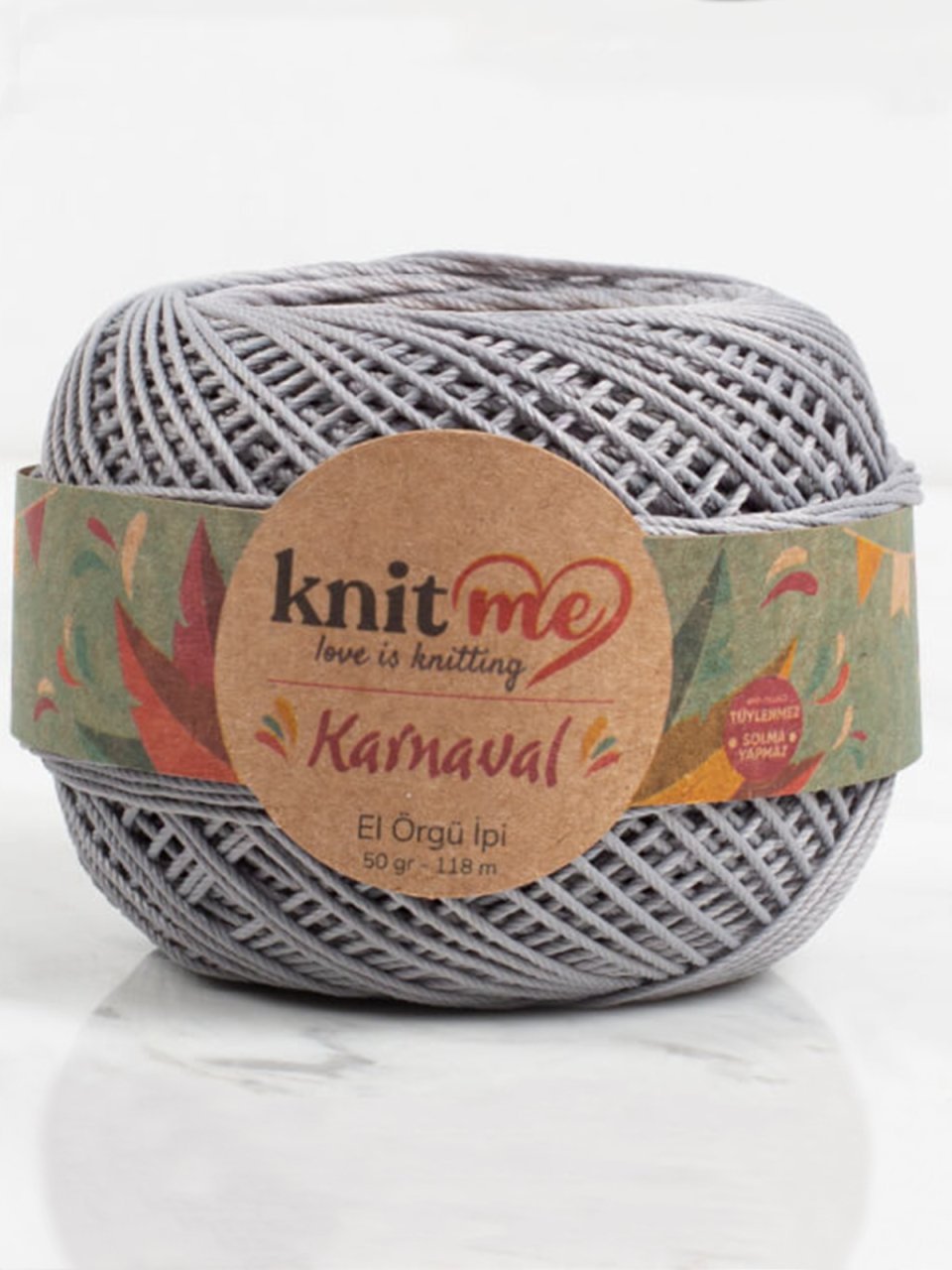 Knit Me Karnaval El Örgü İpi Gri