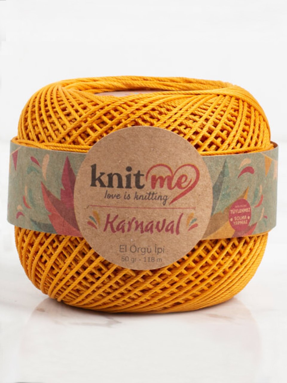 Knit Me Karnaval El Örgü İpi Hardal