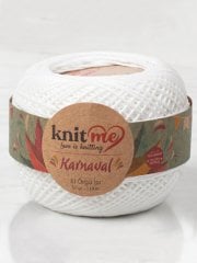 Knit Me Karnaval El Örgü İpi Kırık Beyaz