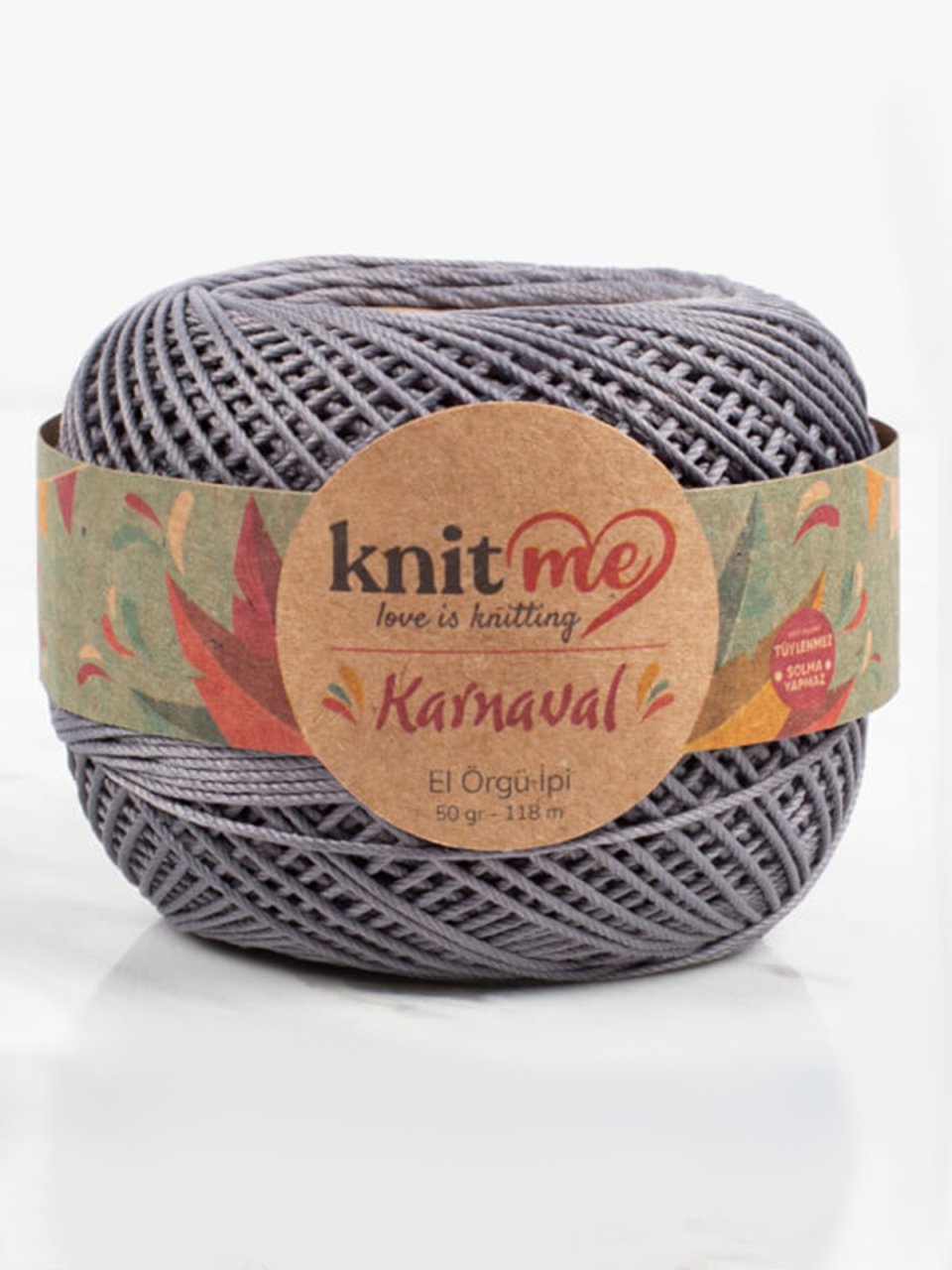 Knit Me Karnaval El Örgü İpi Koyu Gri