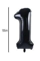 Rakam Folyo Balon Siyah 100cm 1