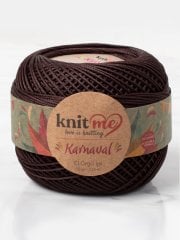 Knit Me Karnaval El Örgü İpi Koyu Kahverengi