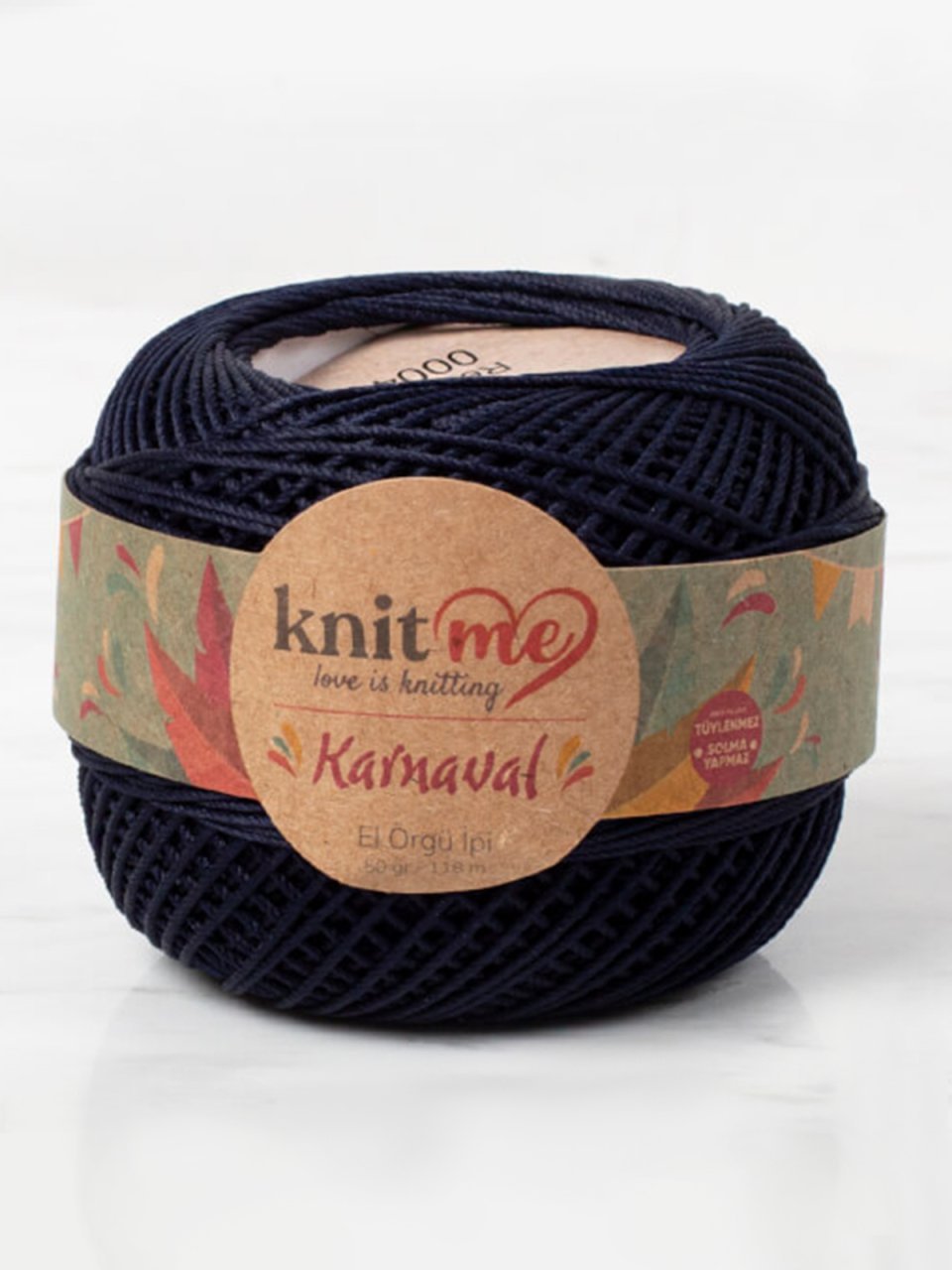 Knit Me Karnaval El Örgü İpi Lacivert