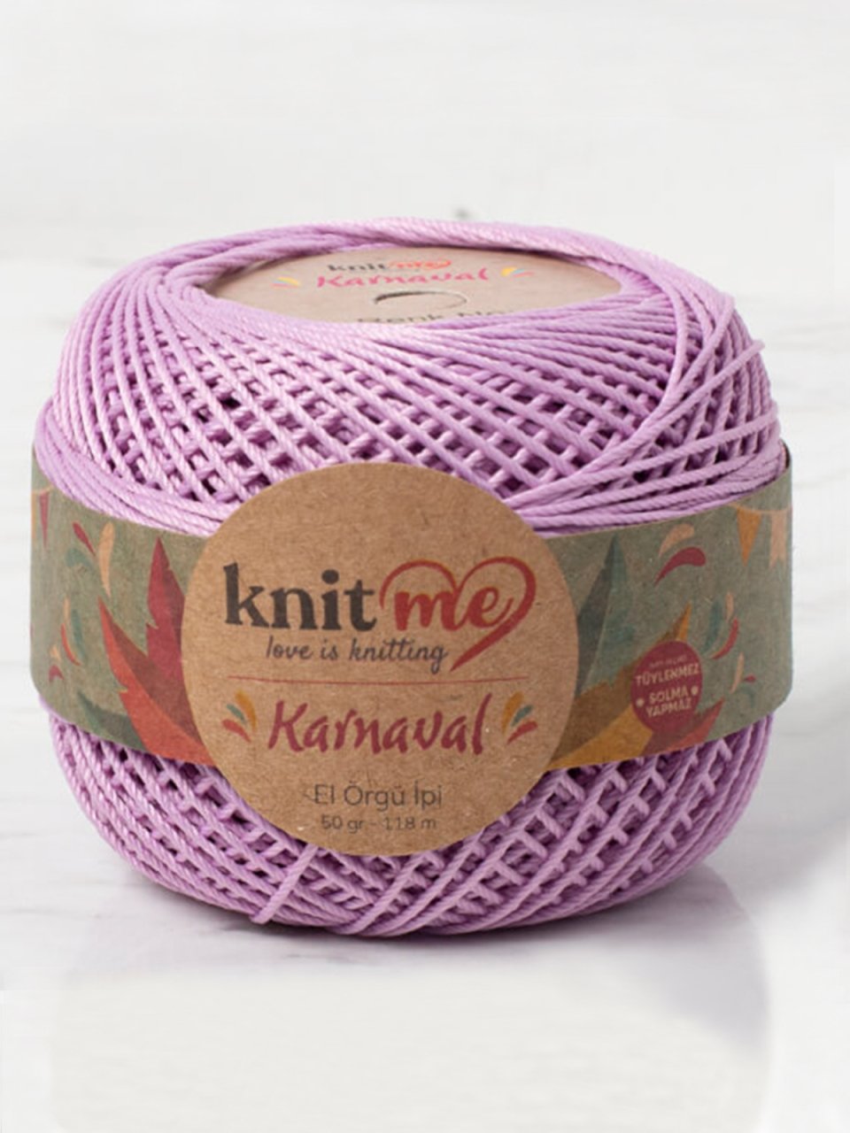 Knit Me Karnaval El Örgü İpi Lila