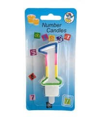 Gökkuşağı Rakamı Pasta Mumu (4x8) 1