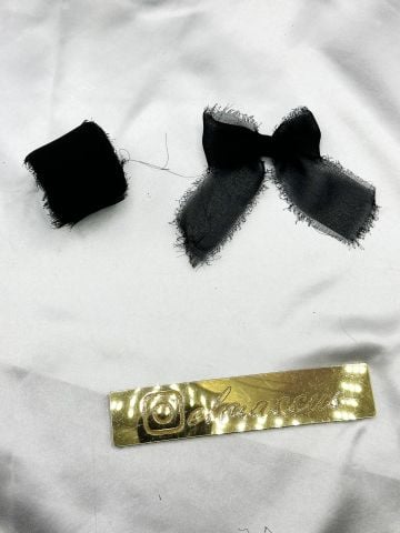 Yırtık Şifon Kurdele    4cm  5metre Siyah