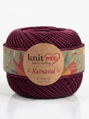 Knit Me Karnaval El Örgü İpi Mürdüm