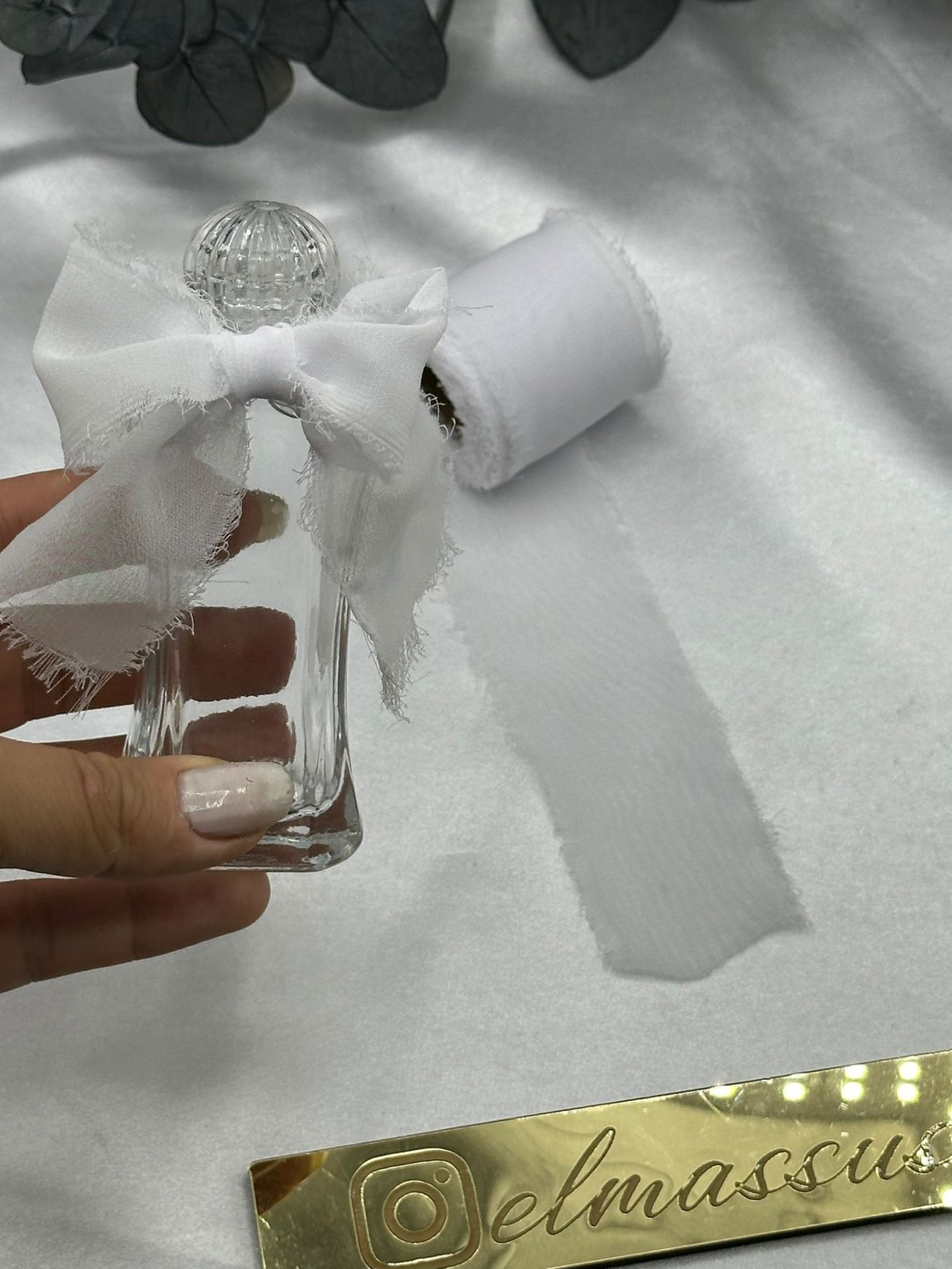 Yırtık Şifon Kurdele    4cm  5metre Beyaz