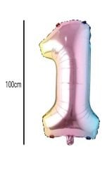 Rakam Folyo Balon Renkli 100cm 1