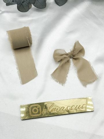 Yırtık Şifon Kurdele    4cm  5metre kapiçino
