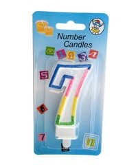 Gökkuşağı Rakamı Pasta Mumu (4x8) 7
