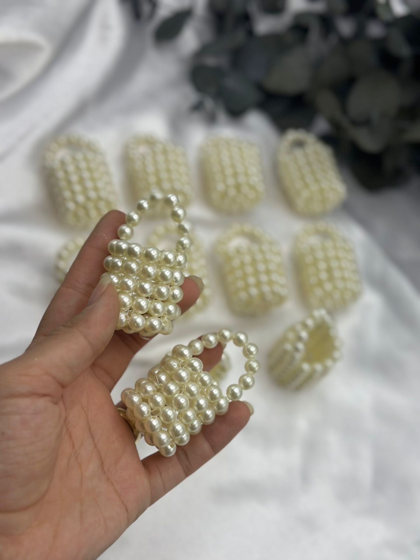 Silindir İnci Anahtarlık 5 adet