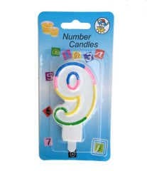 Gökkuşağı Rakamı Pasta Mumu (4x8) 9
