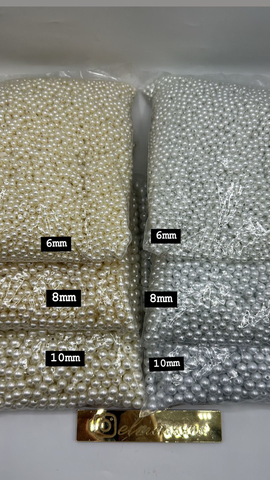 Delikli İnci 500 gr Beyaz - 6mm