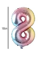 Rakam Folyo Balon Renkli 100cm 8